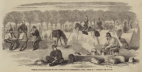 French Artillery Camp on the Outskirts of Alessandria